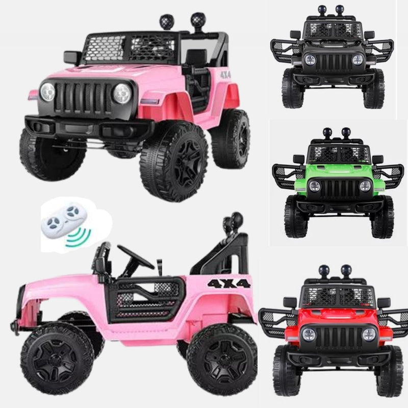Load image into Gallery viewer, 12V Electric Ride On Jeep Car for Kids with MP3 Music, Lights, and Remote Control
