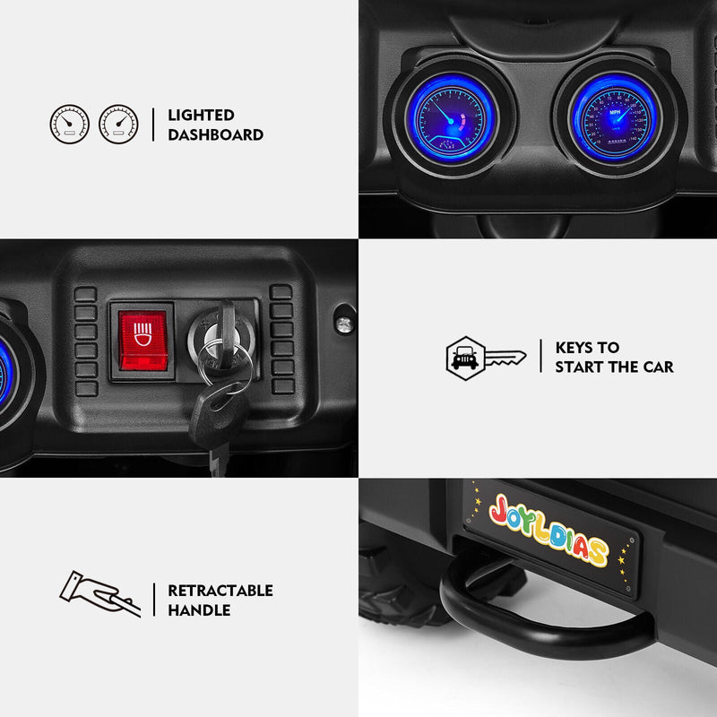 Load image into Gallery viewer, 12V Electric Ride-On Jeep for Kids with LED Lights, Music, and Bluetooth Remote Control
