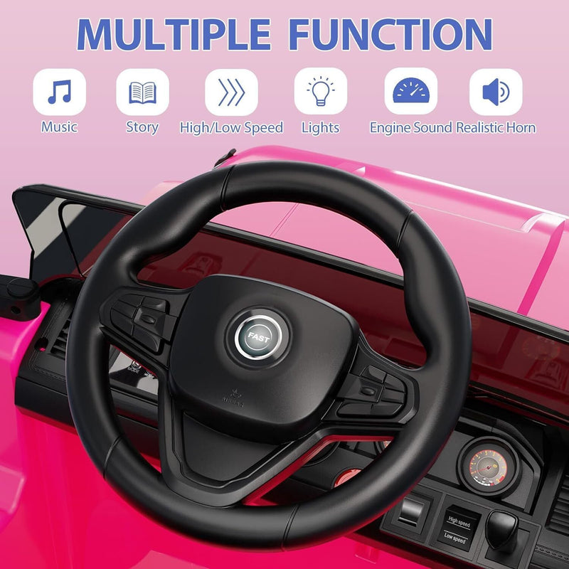 Load image into Gallery viewer, 12V Electric Ride On Jeep Toy Car for Kids with Remote Control, Music, and LED Lights - 3 Speed Options
