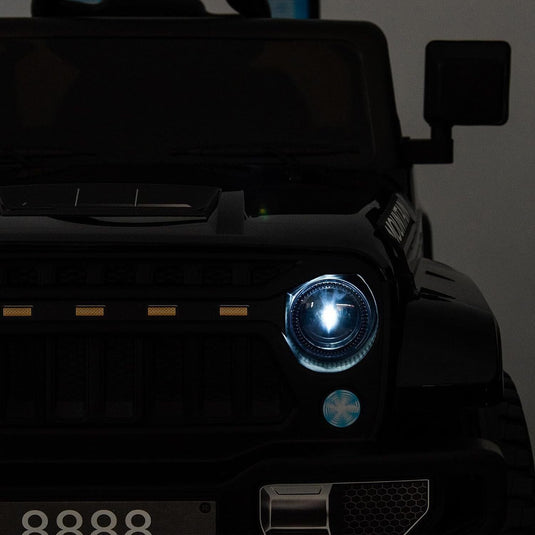 12V Electric Ride On Jeep Toy Car for Kids with Remote Control, Music, and LED Lights - 3 Speed Options