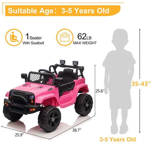Load image into Gallery viewer, 12V Electric Ride On Jeep Toy Car for Kids with Remote Control - Perfect Gift for Children
