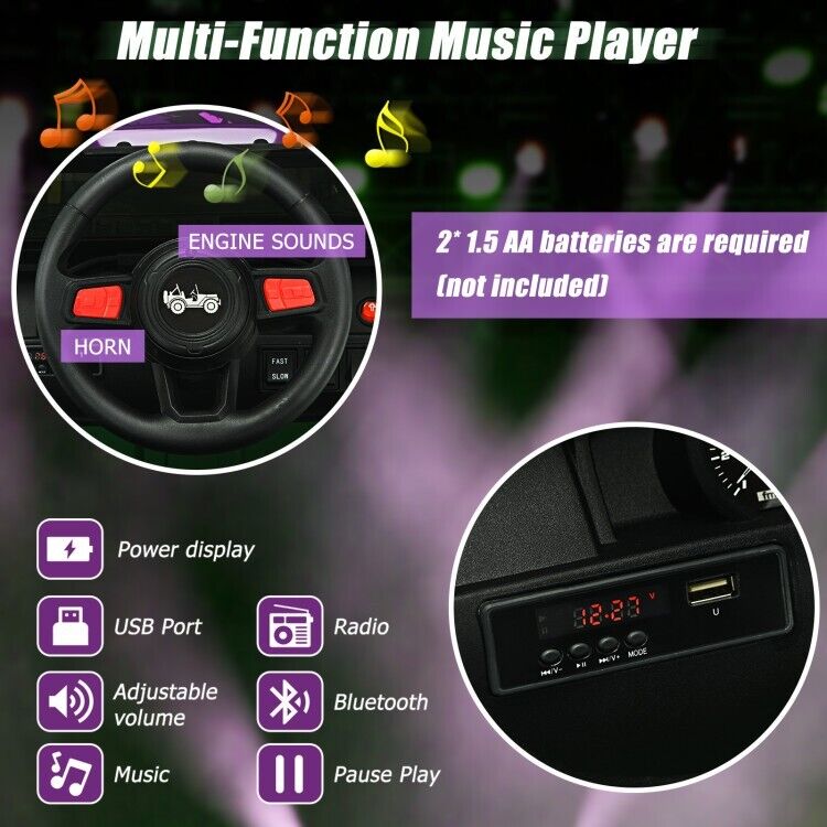 Load image into Gallery viewer, 12V Electric Ride On Jeep Toy Car with Remote Control for Kids
