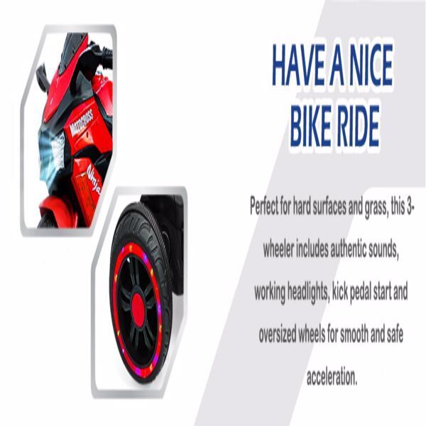 Load image into Gallery viewer, 12V Electric Ride On Motorcycle for Kids with LED Lights

