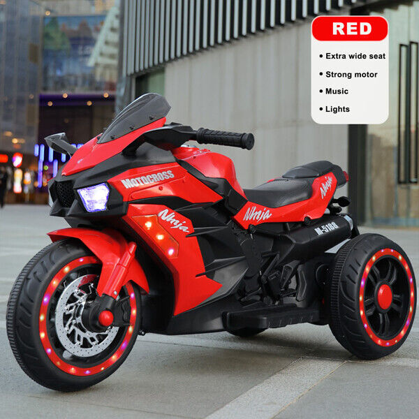 Load image into Gallery viewer, 12V Electric Ride On Motorcycle for Kids with LED Lights
