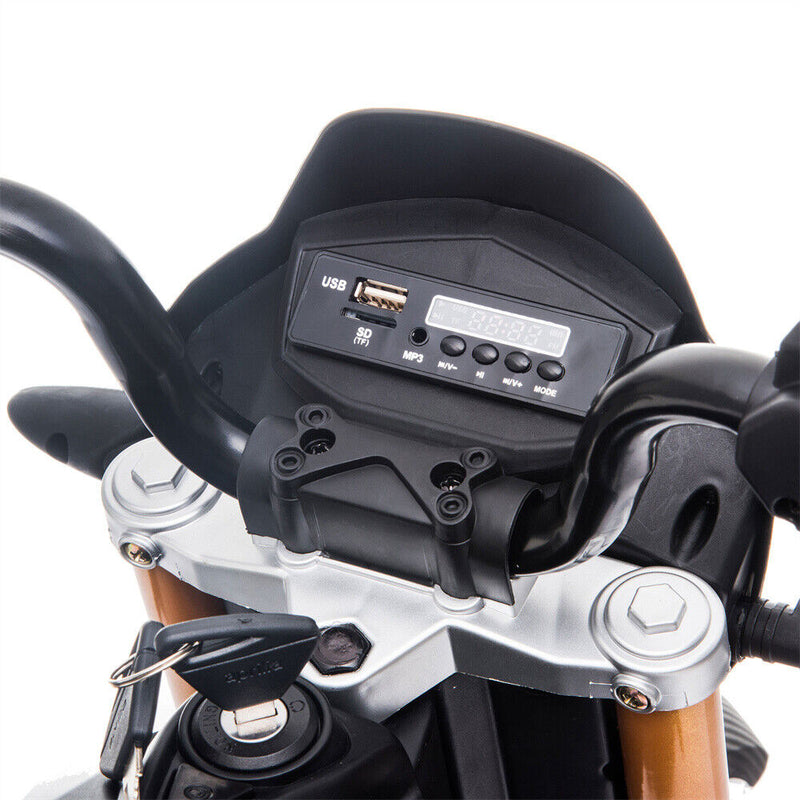Load image into Gallery viewer, 12V Electric Ride On Motorcycle for Kids with LED Music and Training Wheels
