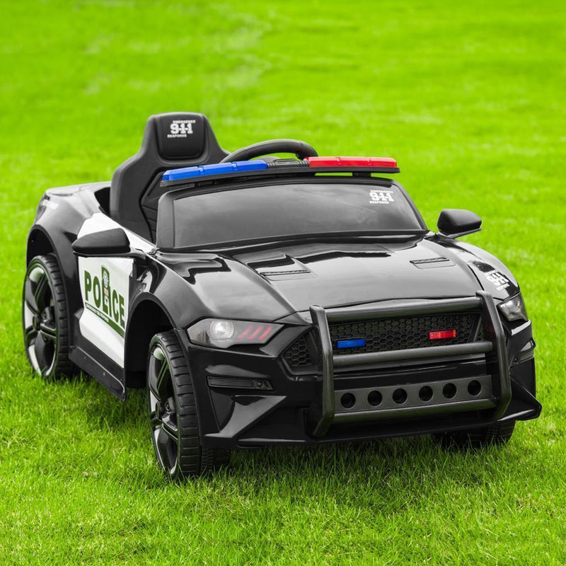 Load image into Gallery viewer, 12V Electric Ride On Police Car for Kids with Remote Control - Black
