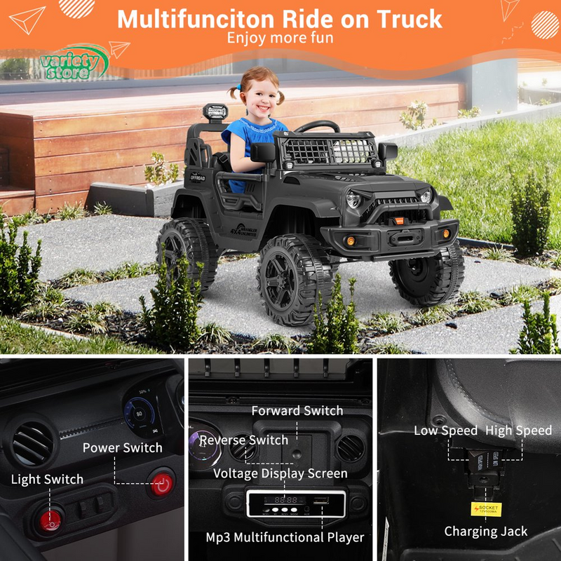 Load image into Gallery viewer, 12V Electric Ride-On Toy Car for Kids with Remote Control and Spring Suspension - Customize Your Own Adventure!
