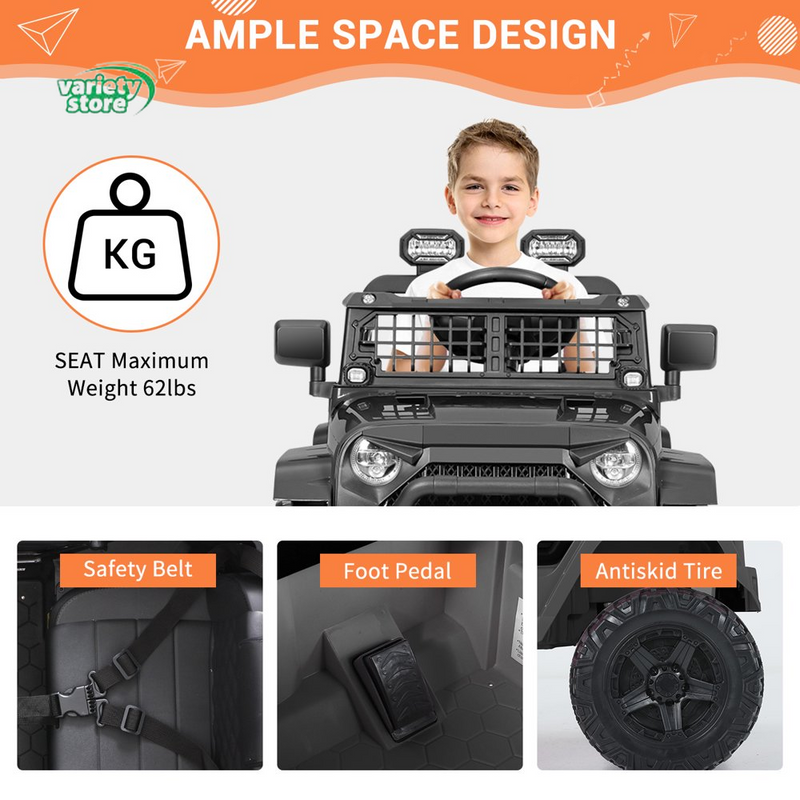 Load image into Gallery viewer, 12V Electric Ride-On Toy Car for Kids with Remote Control and Spring Suspension - Customize Your Own Adventure!
