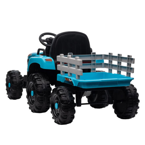 Load image into Gallery viewer, 12V Electric Ride On Toy Tractor with Trailer for Kids - Remote Controlled
