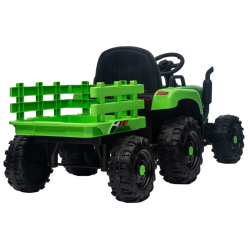Load image into Gallery viewer, 12V Electric Ride On Toy Tractor with Trailer for Kids - Remote Controlled
