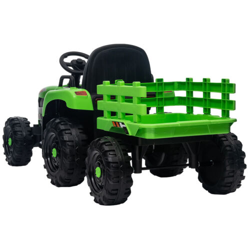 Load image into Gallery viewer, 12V Electric Ride On Toy Tractor with Trailer for Kids - Remote Controlled
