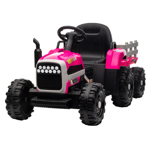 Load image into Gallery viewer, 12V Electric Ride On Toy Tractor with Trailer for Kids - Remote Controlled
