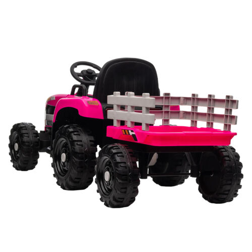 Load image into Gallery viewer, 12V Electric Ride On Toy Tractor with Trailer for Kids - Remote Controlled
