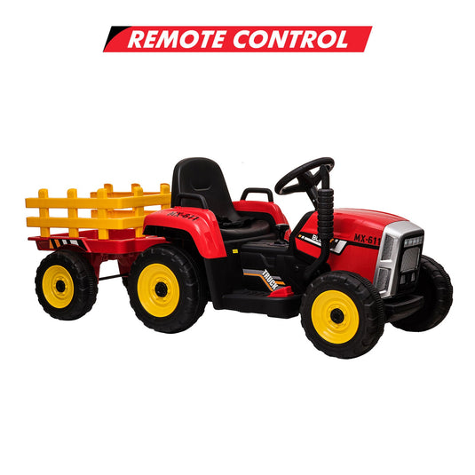 12V Electric Ride on Tractor for Kids with Remote Control - Battery Powered Vehicle