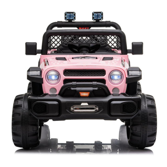 12V Electric Ride-On Truck Car for Kids with RC Remote Control - Pink