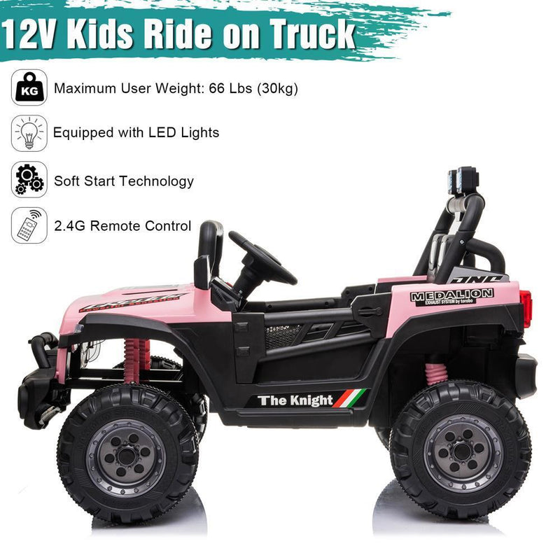 Load image into Gallery viewer, 12V Electric Ride-On Truck Car for Kids with RC Remote Control - Pink
