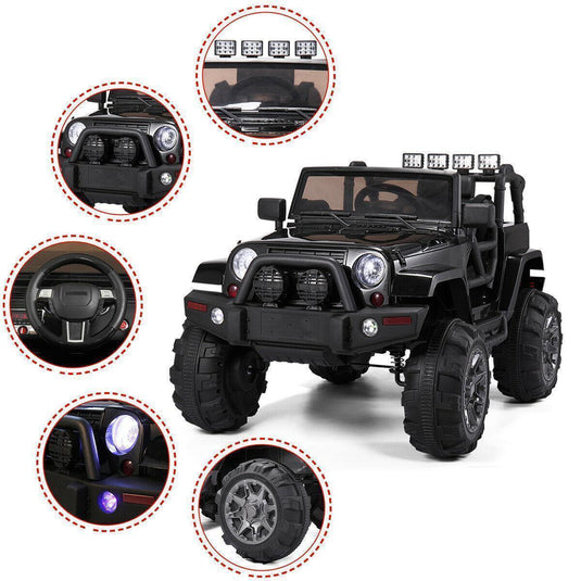 12V Electric Ride-On Truck for Kids with MP3, USB, and LED Lights - Available in 4 Colors!