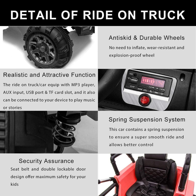 Load image into Gallery viewer, 12V Electric Ride-On Truck for Kids with Parental Remote Control
