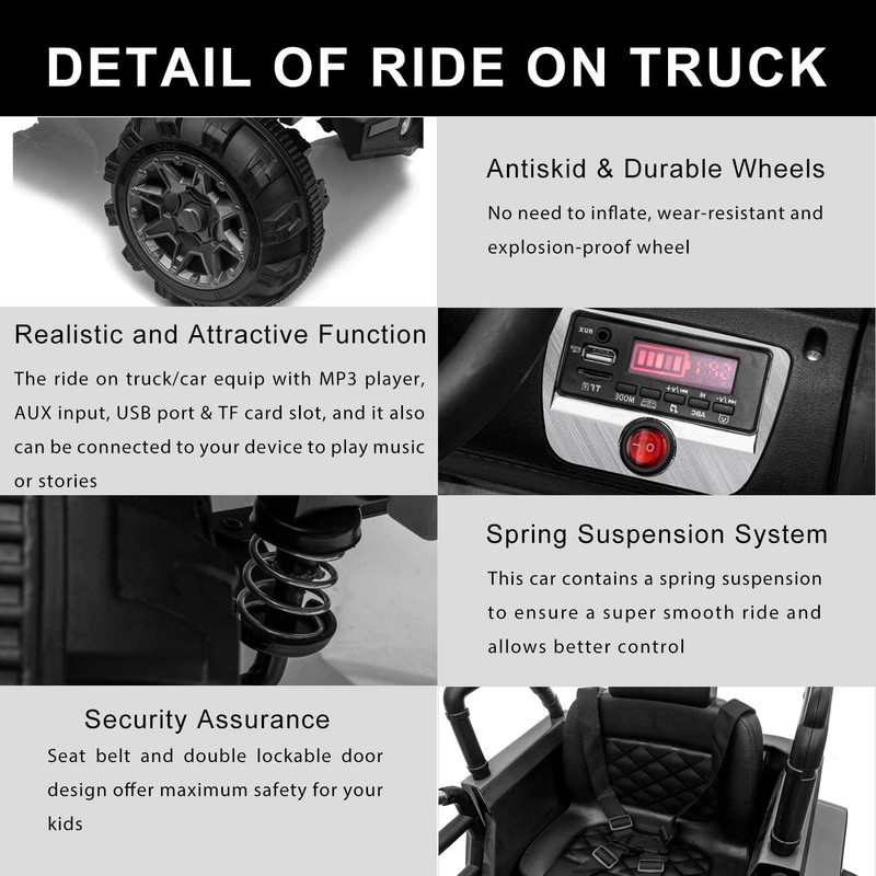 Load image into Gallery viewer, 12V Electric Ride-On Truck for Kids with Parental Remote Control
