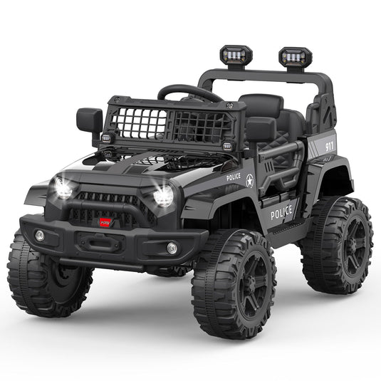 12V Electric Ride-On Truck for Kids with Remote Control, 2 Speeds, and LED Lights