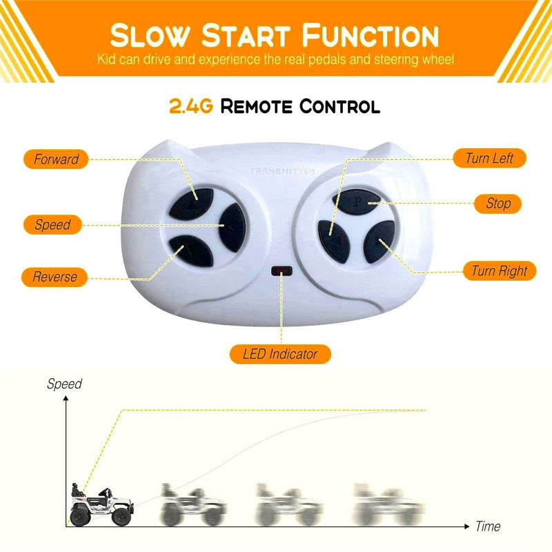 Load image into Gallery viewer, 12V Electric Ride-On Truck for Kids with Remote Control - 2 Speeds, White
