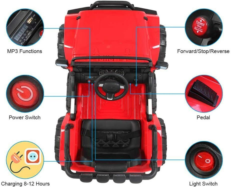 Load image into Gallery viewer, 12V Electric Ride-On Truck for Kids with Remote Control
