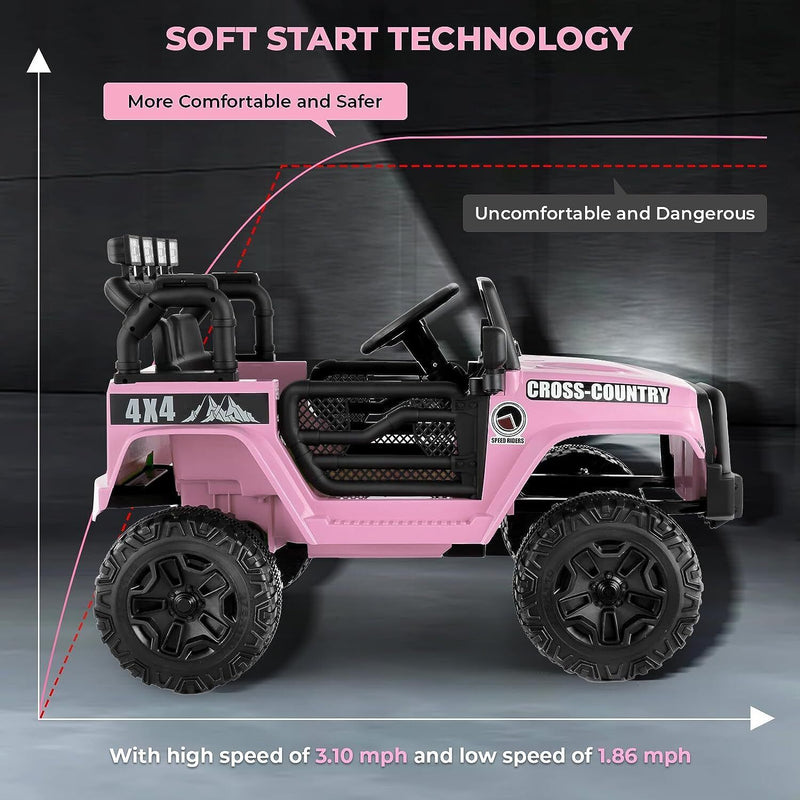 Load image into Gallery viewer, 12V Battery Powered Electric Ride-On Truck for Kids with Remote Control
