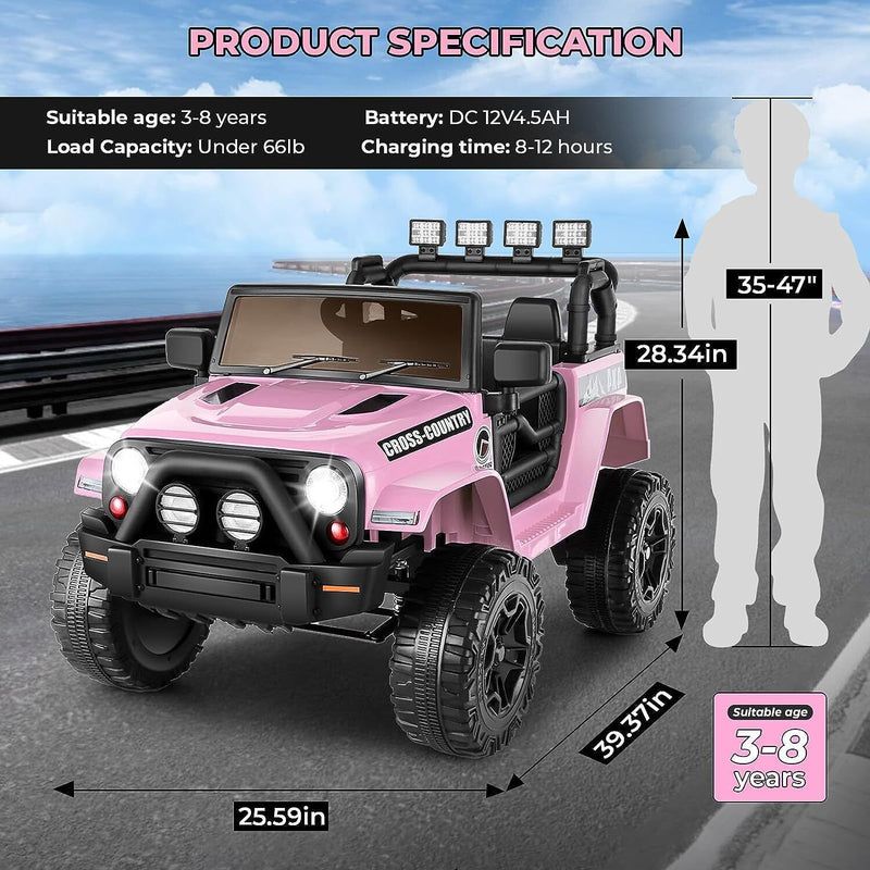 Load image into Gallery viewer, 12V Battery Powered Electric Ride-On Truck for Kids with Remote Control
