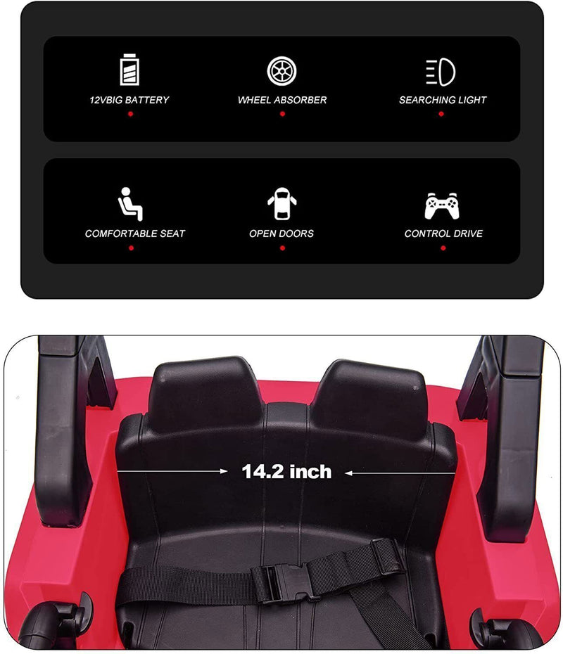 Load image into Gallery viewer, 12V Electric Ride On Truck for Kids with Remote Control and LED Lights
