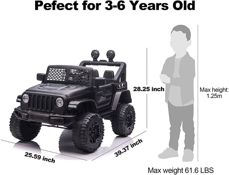 Load image into Gallery viewer, 12V Electric Ride On Truck for Kids with Remote Control and LED Lights
