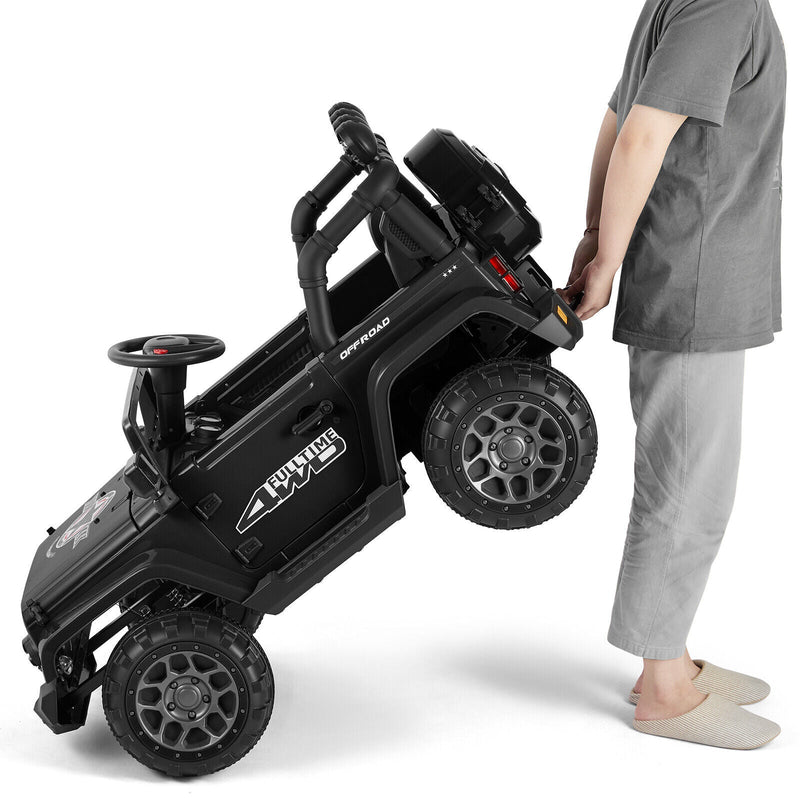 Load image into Gallery viewer, 12V Electric Ride-On Truck for Kids with Storage, LED Lights, MP3 Player, and Remote Control
