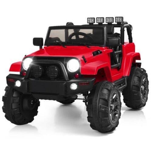 12V Electric Ride On Truck Toy Car with MP3 Player, Remote Control, and LED Lights for Kids