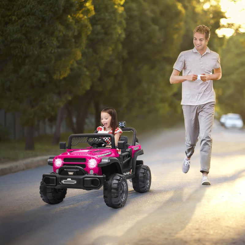 Load image into Gallery viewer, 12V Electric Ride-On Truck with RC Remote Control in Rose Red
