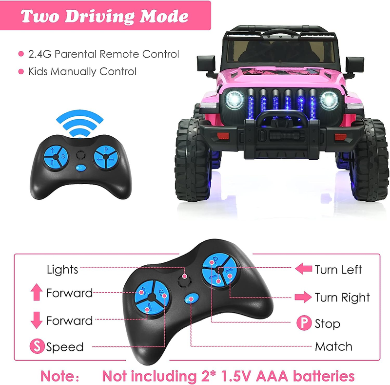 Load image into Gallery viewer, 12V Electric Ride-On Truck with Remote Control for Kids, Battery Powered Toy Vehicle
