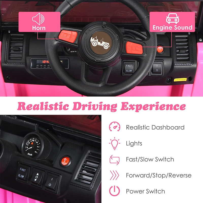 Load image into Gallery viewer, 12V Electric Ride-On Truck with Remote Control for Kids, Battery Powered Toy Vehicle
