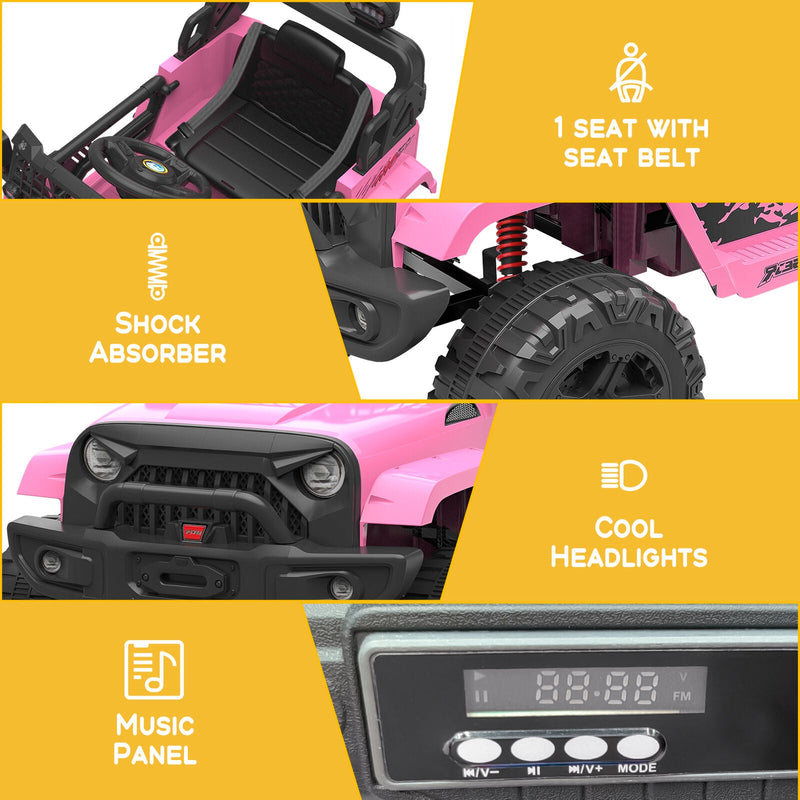 Load image into Gallery viewer, 12V Electric Ride Truck with Remote Control and LED Lights
