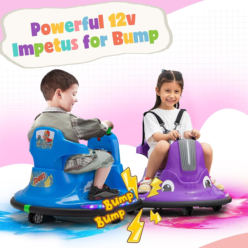 Load image into Gallery viewer, 12V Electric Snail Bumper Car Ride-On Toy for Kids - Battery Powered Vehicle
