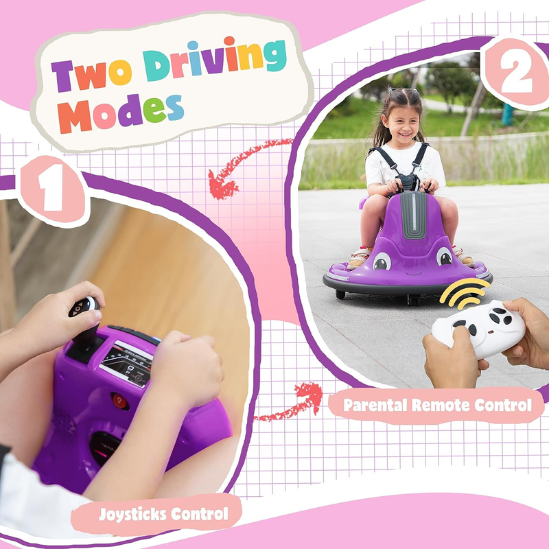 Load image into Gallery viewer, 12V Electric Snail Bumper Car Ride-On Toy for Kids - Battery Powered Vehicle
