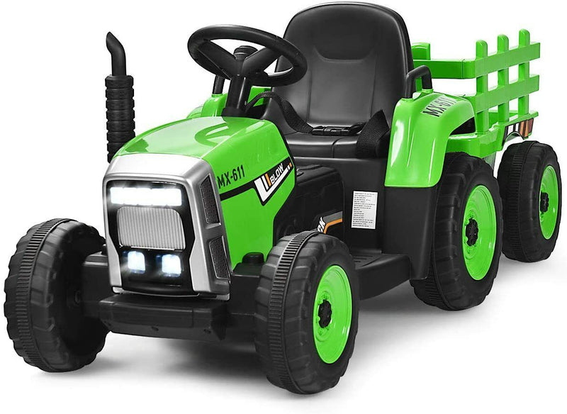 Load image into Gallery viewer, 12V Electric Tractor with Remote Control and Detachable Trailer for Kids
