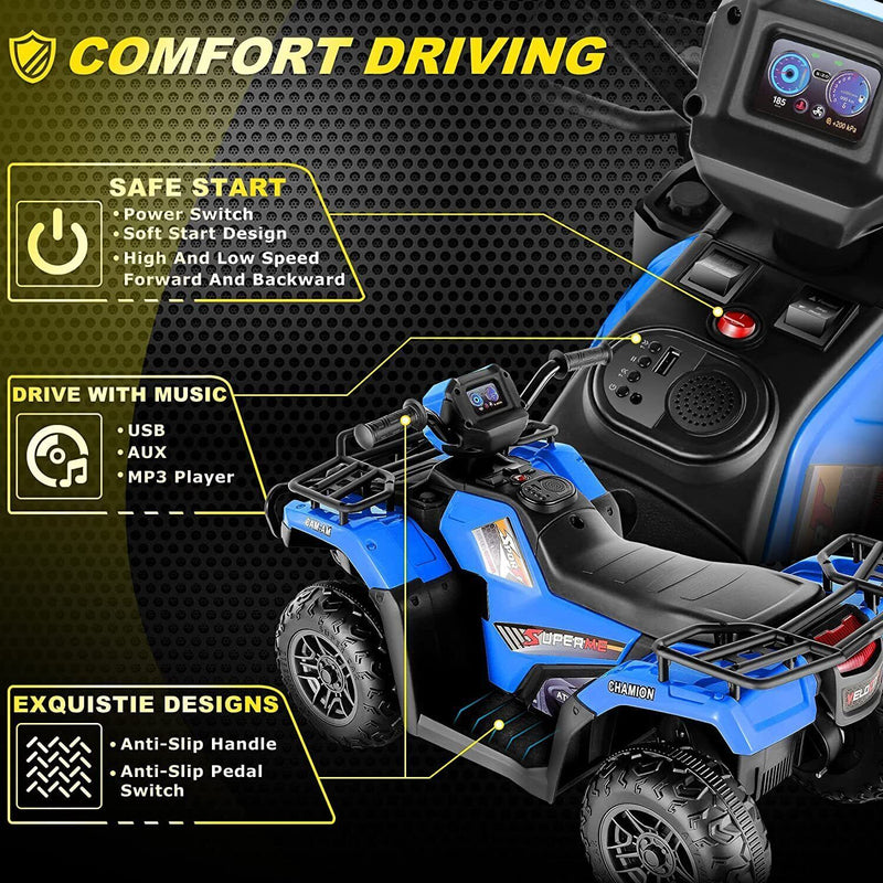 Load image into Gallery viewer, Electric 4-Wheeler ATV Quad for Kids with LED Lights, USB and MP3 Player - Suitable for Girls and Boys Aged 2-5 Years
