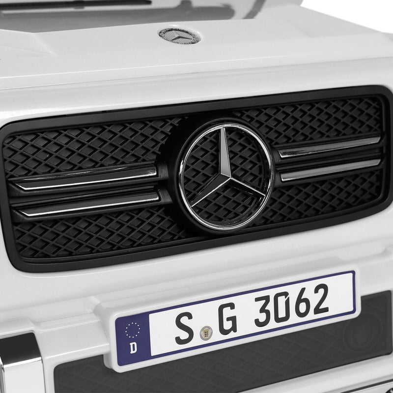 Load image into Gallery viewer, 12V Electric White Mercedes-Benz Ride On Car with LED Lights, MP3 Player, and Remote Control for Kids
