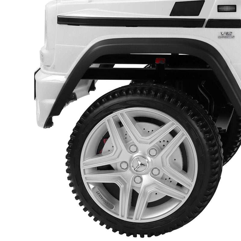 Load image into Gallery viewer, 12V Electric White Mercedes-Benz Ride On Car with LED Lights, MP3 Player, and Remote Control for Kids
