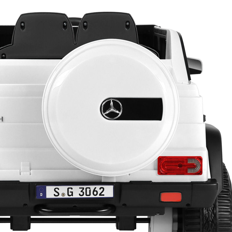Load image into Gallery viewer, 12V Electric White Mercedes-Benz Ride On Car with LED Lights, MP3 Player, and Remote Control for Kids
