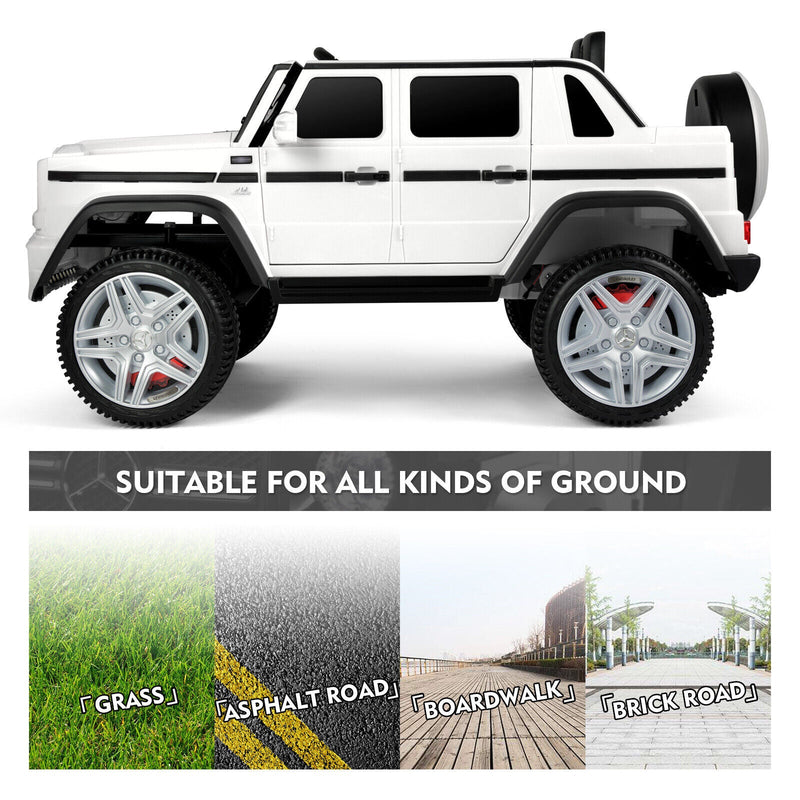 Load image into Gallery viewer, Electric Ride-On Car for Kids with Music, LED Lights, and Remote Control - 3 Speeds - White
