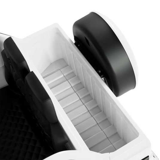 Electric Ride-On Car for Kids with Music, LED Lights, and Remote Control - 3 Speeds - White