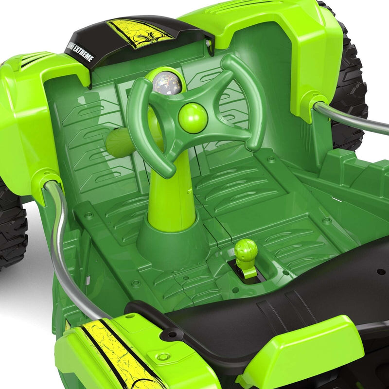 Load image into Gallery viewer, 12V Green Dune Buggy Car Racer - Battery Powered Ride On Toy for Kids with Extreme Wheels
