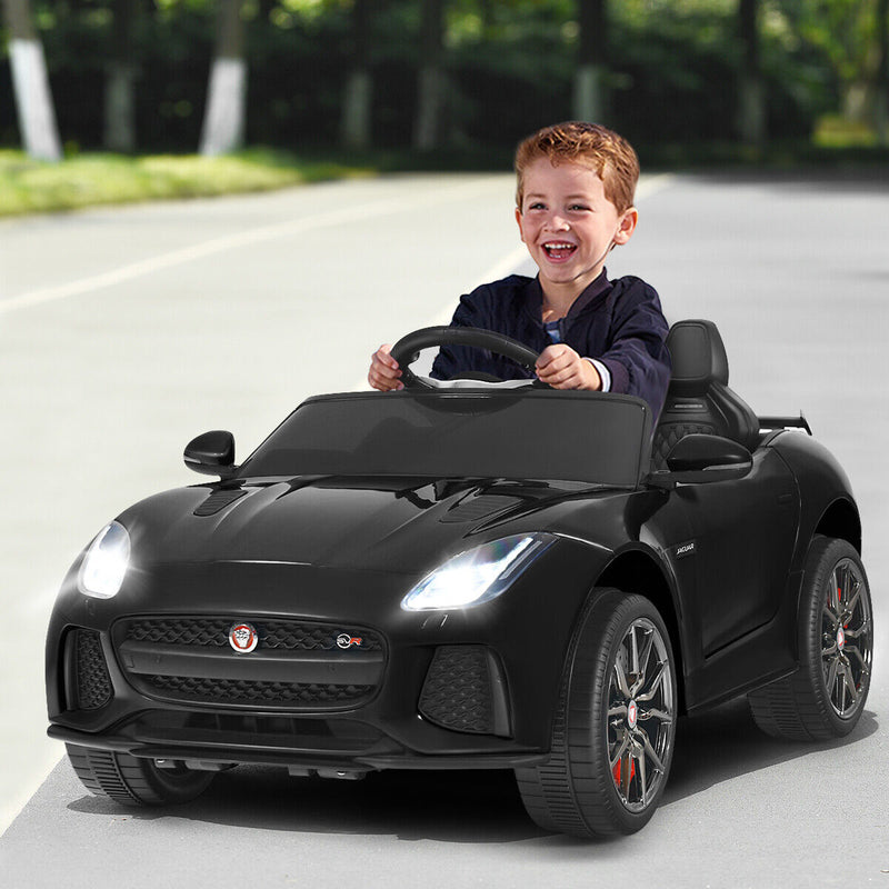 Load image into Gallery viewer, 12V Jaguar F-Type SVR Licensed Kids Ride On Car with MP3 Player and Lights in Black
