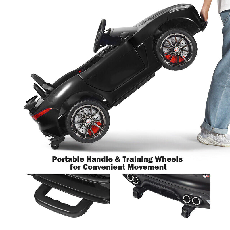 Load image into Gallery viewer, 12V Jaguar F-Type SVR Licensed Kids Ride On Car with MP3 Player and Lights in Black
