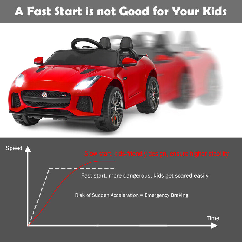Load image into Gallery viewer, 12V Jaguar F-Type SVR Licensed Kids Ride On Car with MP3 Player and Lights in Red
