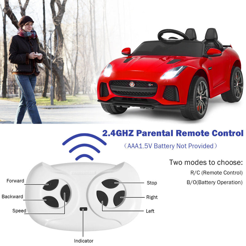 Load image into Gallery viewer, 12V Jaguar F-Type SVR Licensed Kids Ride On Car with MP3 Player and Lights in Red
